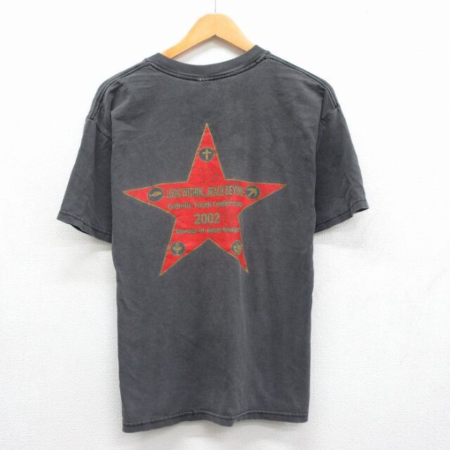 00s 半袖Tシャツ 星 ブラック メンズL相当 | 古着
