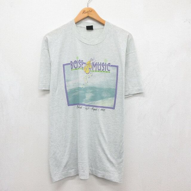 フルーツオブザルーム 90s 半袖Tシャツ ロイズミュージック グレー メンズXL相当 | 古着