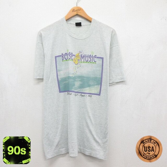 フルーツオブザルーム 90s 半袖Tシャツ ロイズミュージック グレー メンズXL相当 | 古着