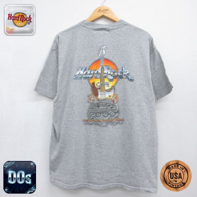 00s 半袖Tシャツ ギター グレー メンズXL相当 | 古着