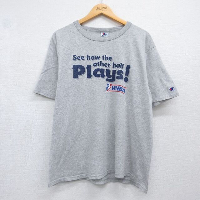 チャンピオン 90s 半袖Tシャツ WNBA グレー メンズXL相当 | 古着
