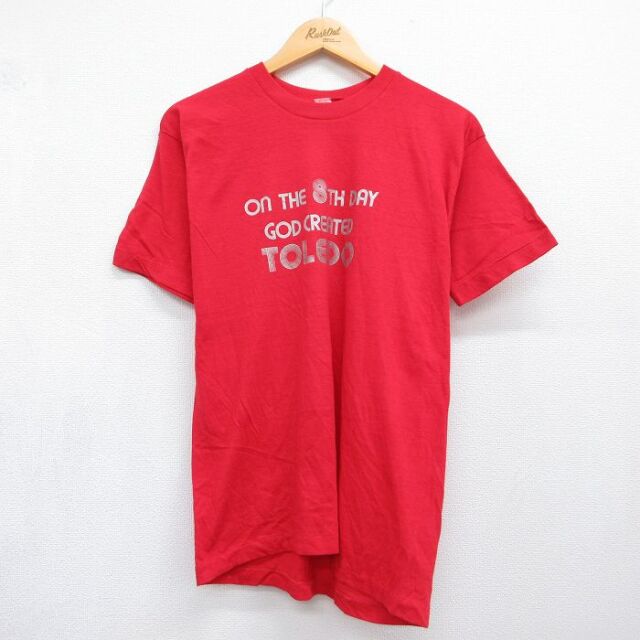ヘルスニット 80s 半袖Tシャツ TOLEDO レッド メンズM相当 | 古着