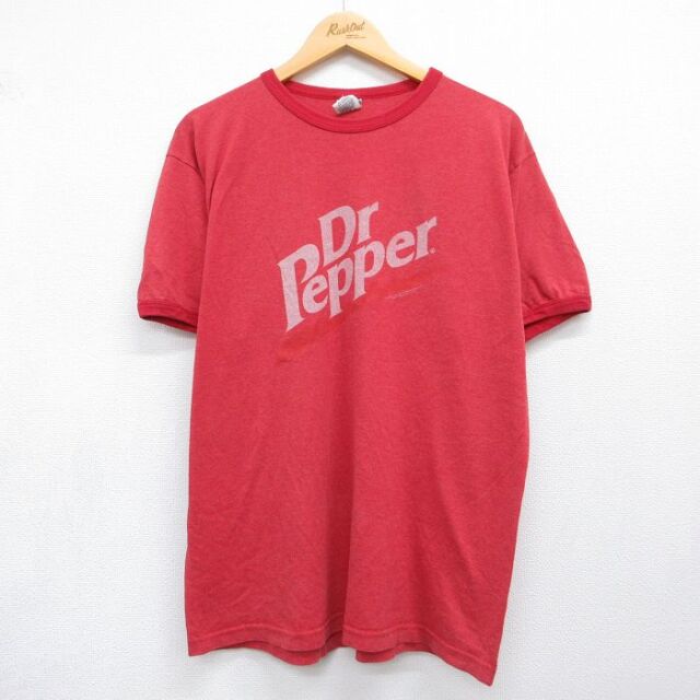 00s 半袖Tシャツ ドクターペッパー レッド メンズL相当 | 古着