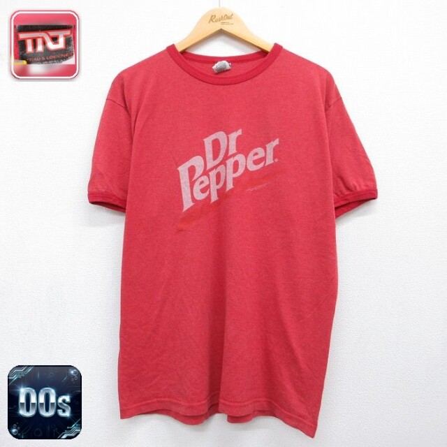 00s 半袖Tシャツ ドクターペッパー レッド メンズL相当 | 古着