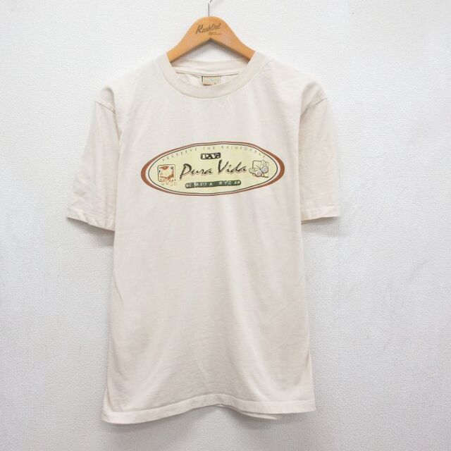 00s 半袖Tシャツ コスタリカ ベージュ メンズL相当 | 古着
