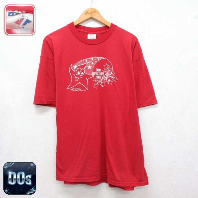 ジャージーズ 00s 半袖Tシャツ 星 レッド メンズXL相当 | 古着