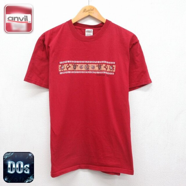 00s 半袖Tシャツ サンタフェ レッド メンズL相当 | 古着