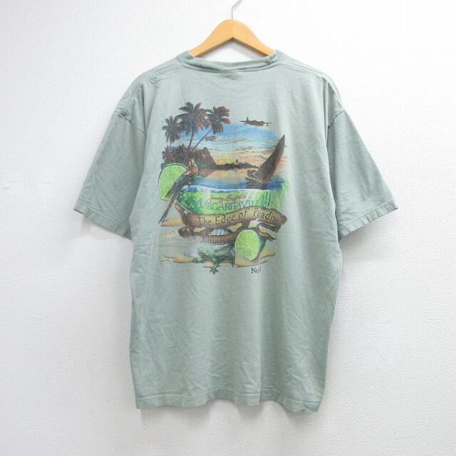 半袖Tシャツ ジミーバフェット マルガリータビル カーキ メンズXL相当 | 古着