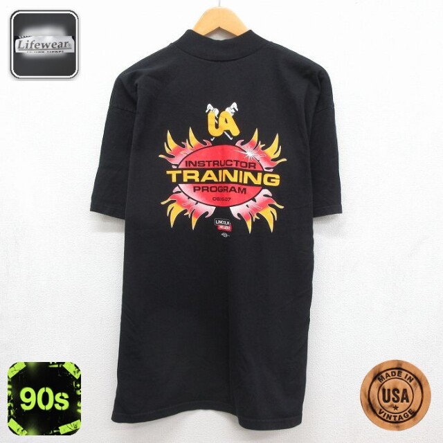90s 半袖Tシャツ TRAINING ブラック メンズXL相当 | 古着