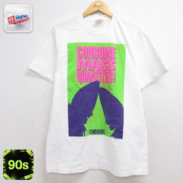 ヘインズ 90s 半袖Tシャツ コーンヘッズ ホワイト メンズL相当 | 古着