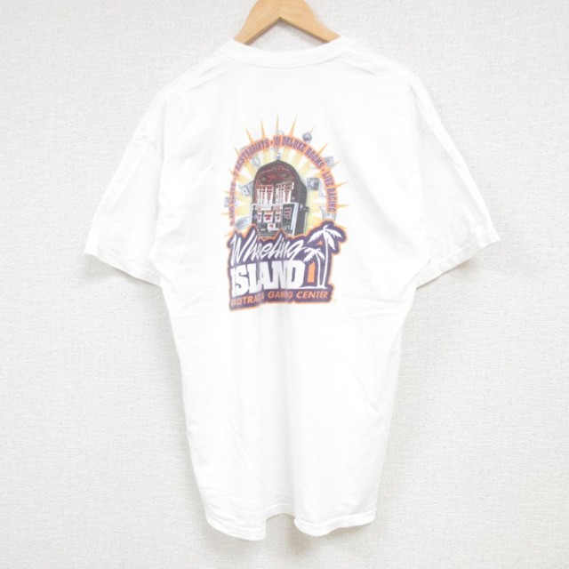 ジャージーズ 00s 半袖Tシャツ Wheeling ISLAND ホワイト L | 古着