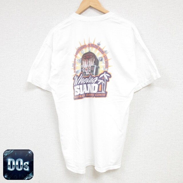 ジャージーズ 00s 半袖Tシャツ Wheeling ISLAND ホワイト L | 古着