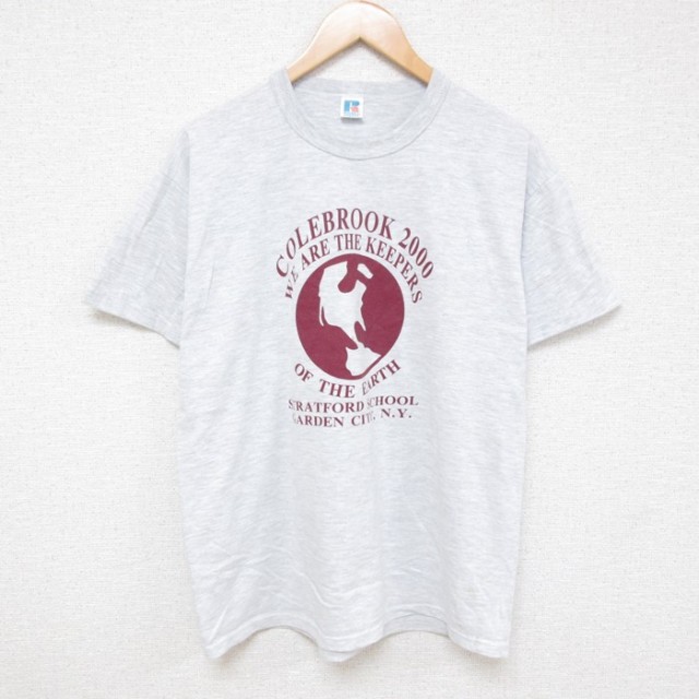 ラッセル 00s 半袖Tシャツ EARTH グレー L | 古着