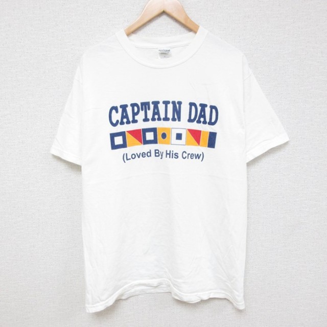 00s 半袖Tシャツ CAPTAIN DAD ホワイト L | 古着