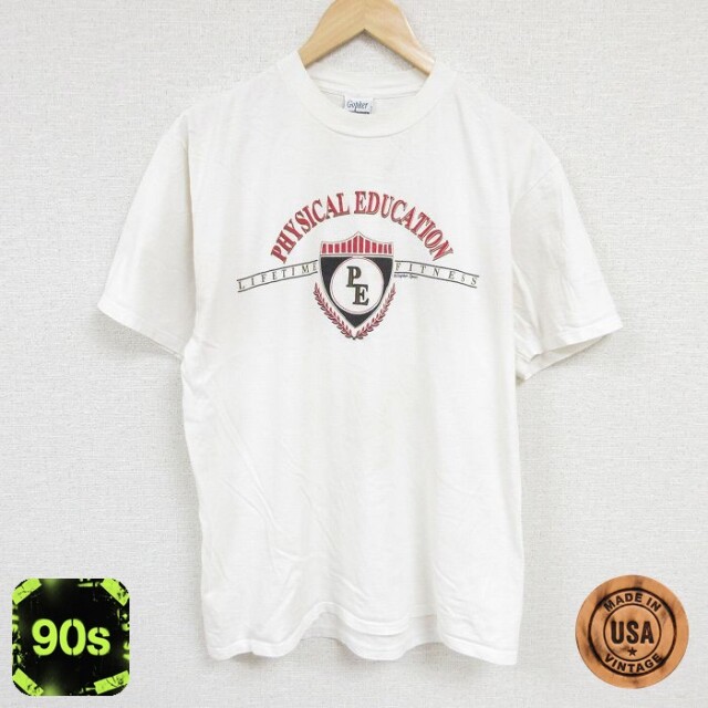 90s 半袖Tシャツ フィットネス ホワイト L | 古着