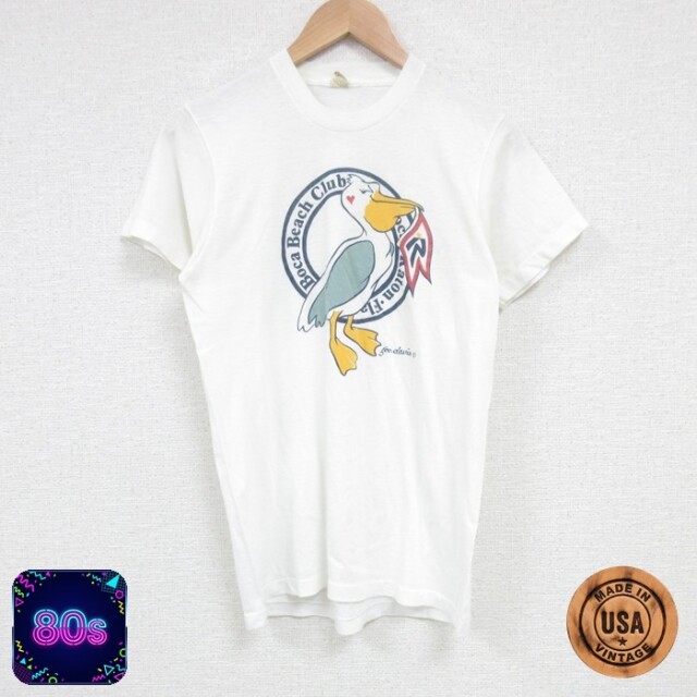 スクリーンスターズ 80s 半袖Tシャツ ペリカン ホワイト S | 古着