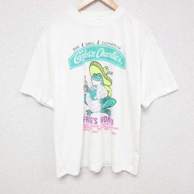 90s 半袖Tシャツ カエル ホワイト L | 古着