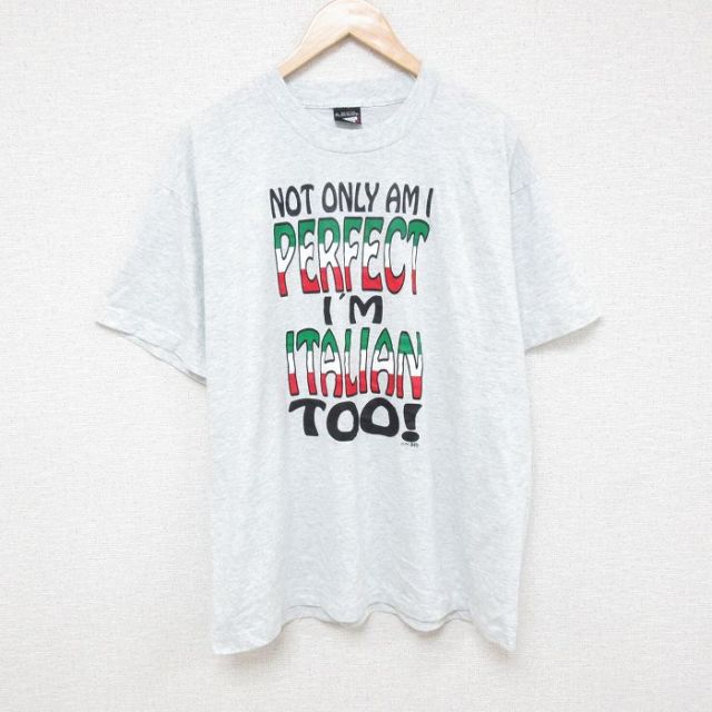 【50%OFF】XL★古着 スクリーンスターズ 半袖 ビンテージ Tシャツ メンズ 90年代 90s イタリアン 大きいサイズ クルーネック USA製 グレー 霜降り 25apr30 中古