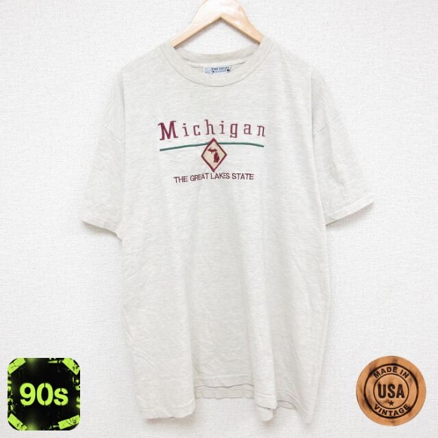 【50%OFF】90s 半袖Tシャツ ミシガン グレー XL | 古着
