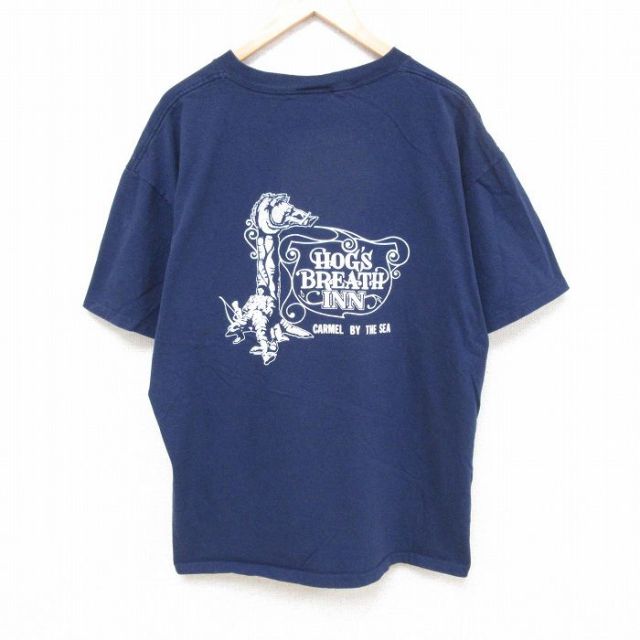 オニータ 90s 半袖Tシャツ HOGS BRWATH INN ネイビー XL | 古着
