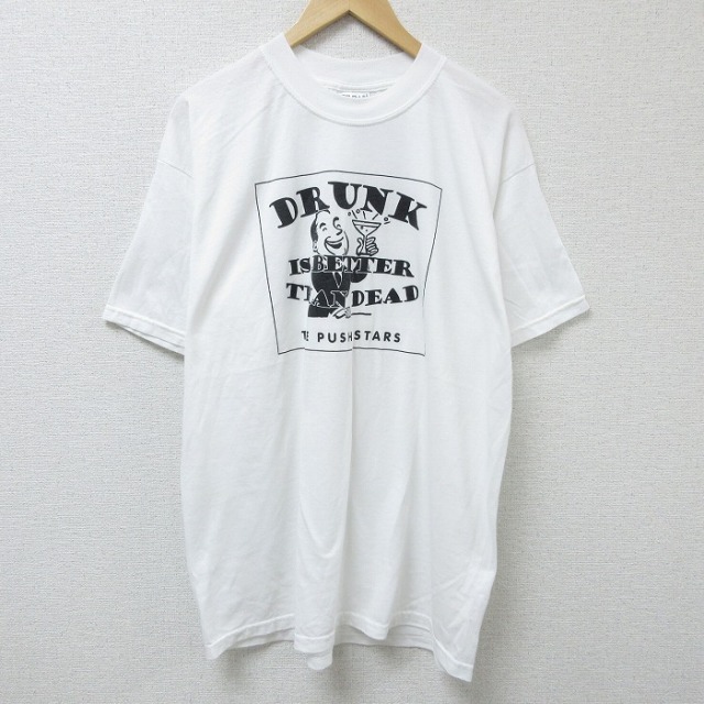 XL★古着 半袖 ビンテージ Tシャツ メンズ 00年代 00s ドリンク クルーネック 白 ホワイト 25apr23 中古