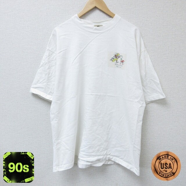 【50%OFF】90s 半袖Tシャツ 鳥 ホワイト XL | 古着
