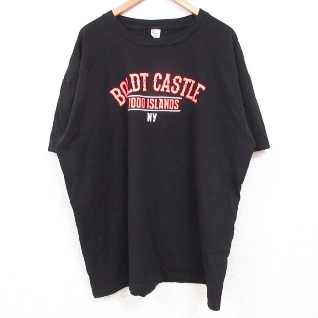90s 半袖Tシャツ ボルト城 ブラック XL | 古着