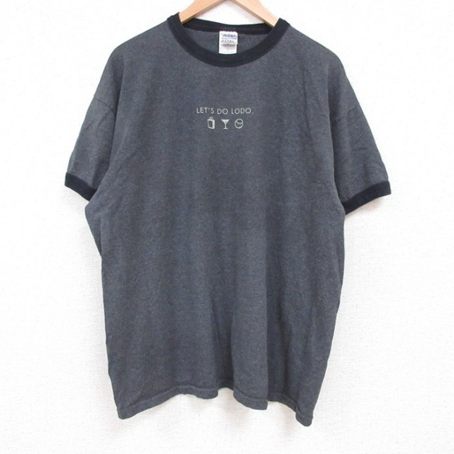 XL★古着 半袖 ビンテージ Tシャツ メンズ 00年代 00s コロラド クルーネック 濃グレー 霜降り 25may26 中古