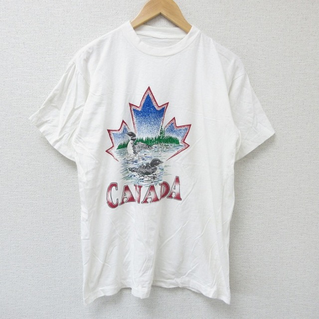 90s 半袖Tシャツ カナダ ホワイト L | 古着