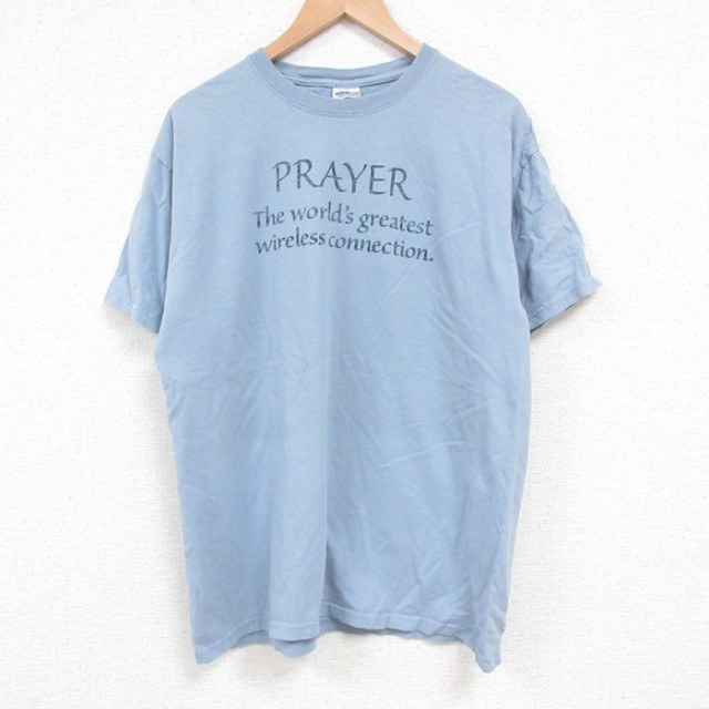 00s 半袖Tシャツ メッセージ ネイビー L | 古着