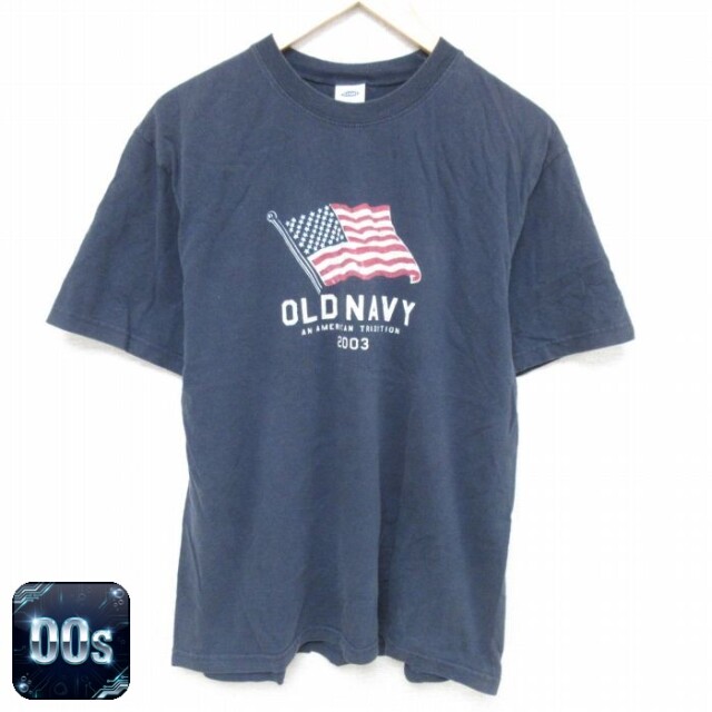 【50%OFF】オールドネイビー 00s 半袖Tシャツ 星条旗 ネイビー L | 古着