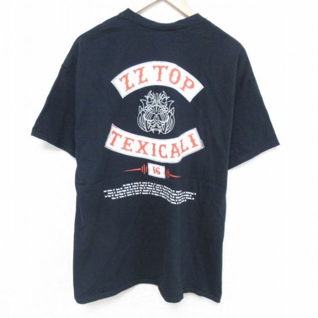 XL★古着 半袖 ビンテージ ロック バンド Tシャツ メンズ 00年代 00s ZZTOP コットン クルーネック 黒 ブラック 25jun10 中古