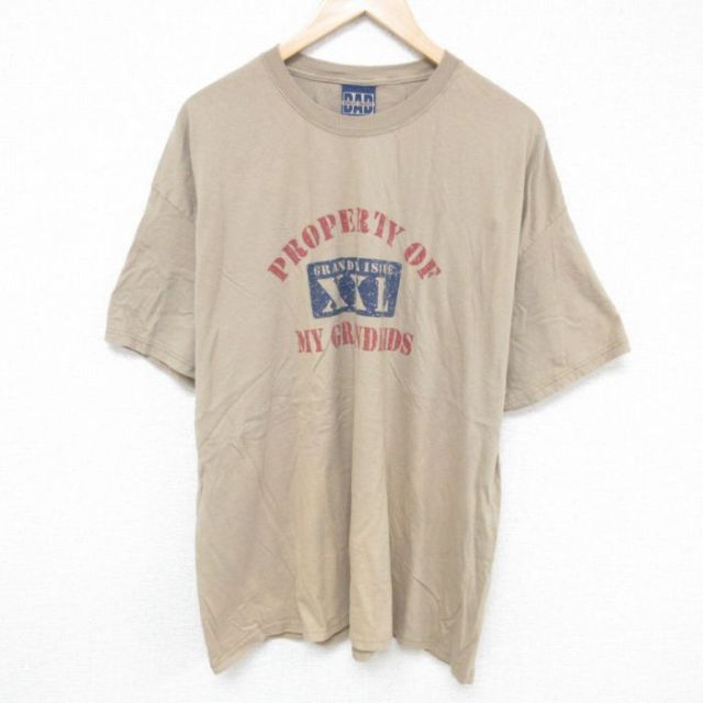 00s 半袖Tシャツ ブラウン XL | 古着