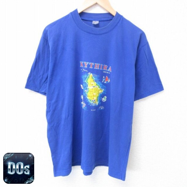 【50%OFF】00s 半袖Tシャツ キティラ島 ブルー XL | 古着