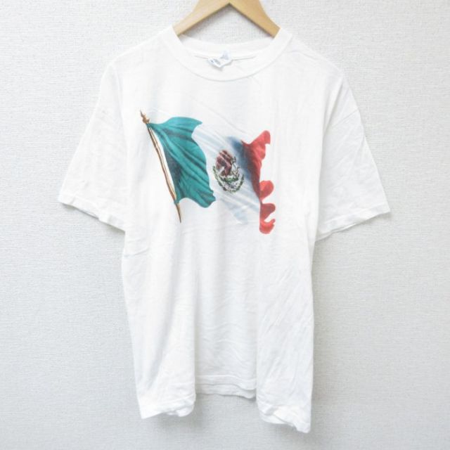 00s 半袖Tシャツ メキシコ国旗 ホワイト XL | 古着