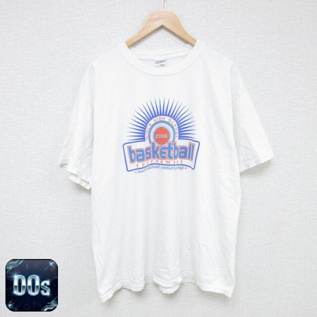 【50%OFF】00s 半袖Tシャツ バスケットボール ホワイト XL | 古着