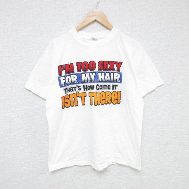 00s 半袖Tシャツ メッセージ ホワイト L | 古着