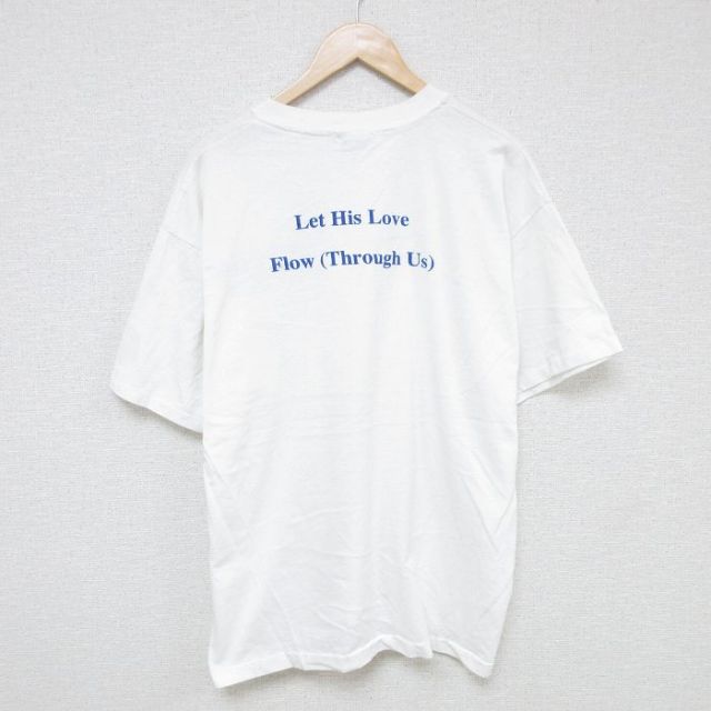 XL★古着 ヘインズ Hanes 半袖 ビンテージ Tシャツ メンズ 90年代 90s Let 大きいサイズ クルーネック USA製 白 ホワイト 25jun10 中古