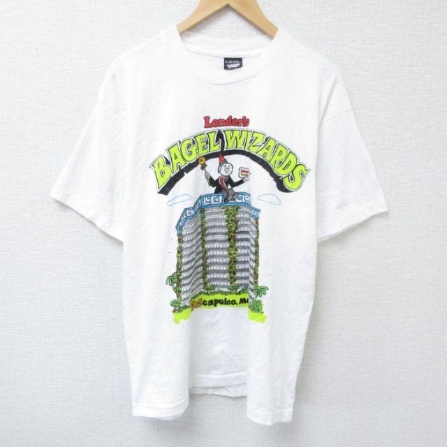 XL★古着 スクリーンスターズ 半袖 ビンテージ Tシャツ メンズ 90年代 90s ビール クルーネック USA製 白 ホワイト 25jun11 中古