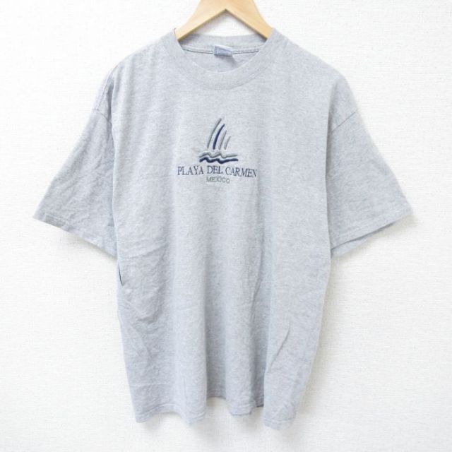 00s 半袖Tシャツ メキシコ刺繍 グレー XL | 古着