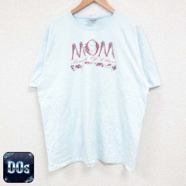 【50%OFF】ヘインズ 00s 半袖Tシャツ MOM ライトブルー L | 古着