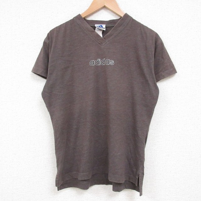 アディダス 00s 半袖Tシャツ ワンポイントロゴ ブラウン M | 古着