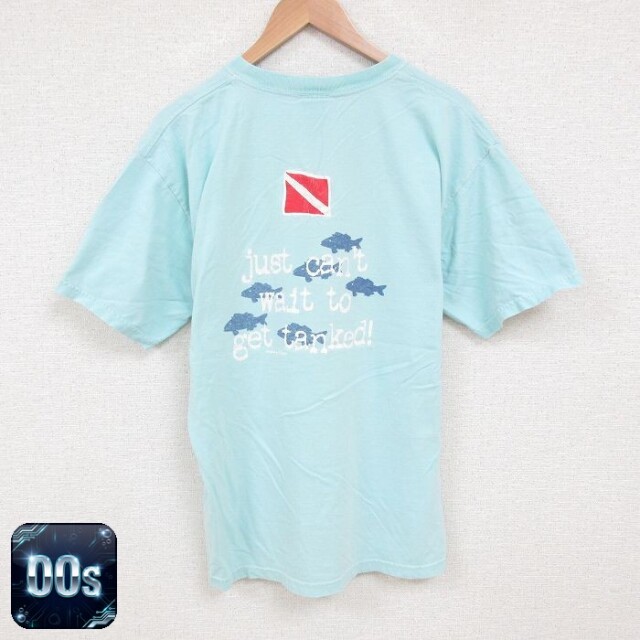 【50%OFF】00s 半袖Tシャツ 魚 ライトブルー L | 古着