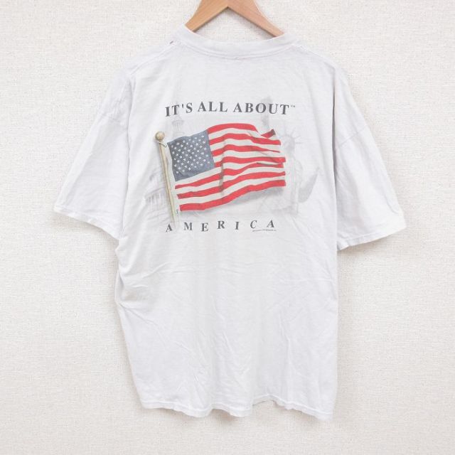 00s 半袖Tシャツ 星条旗 ホワイト XL | 古着