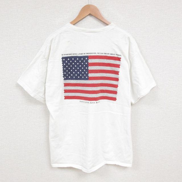 00s 半袖Tシャツ 星条旗 ホワイト XL | 古着