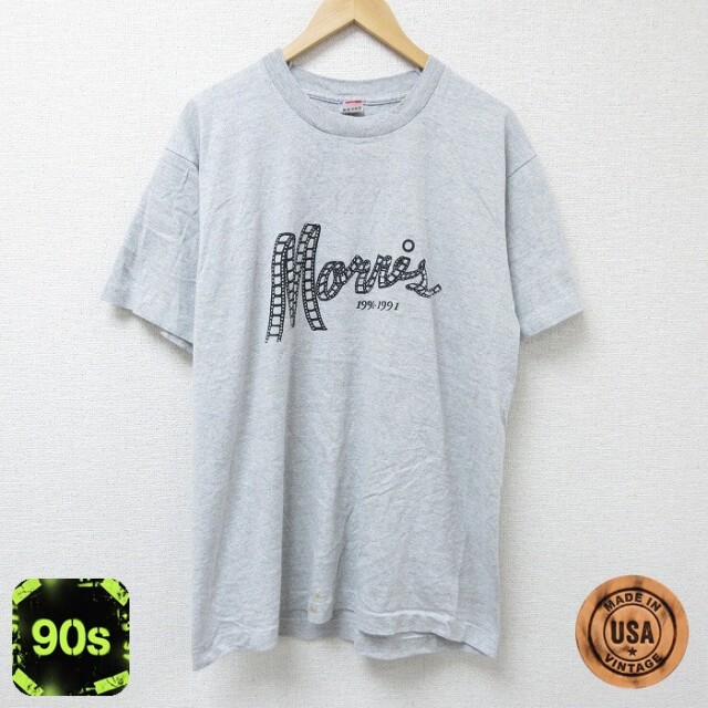 【50%OFF】フルーツオブザルーム 90s 半袖Tシャツ Morris グレー L | 古着