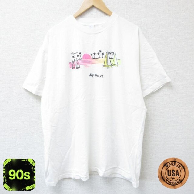 【50%OFF】90s 半袖Tシャツ キーウエスト ホワイト XL | 古着
