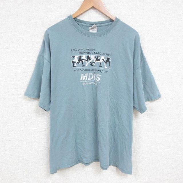 00s 半袖Tシャツ MDIS ネイビー XL | 古着