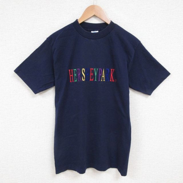 90s 半袖Tシャツ HERSHEYPARK ネイビー M | 古着