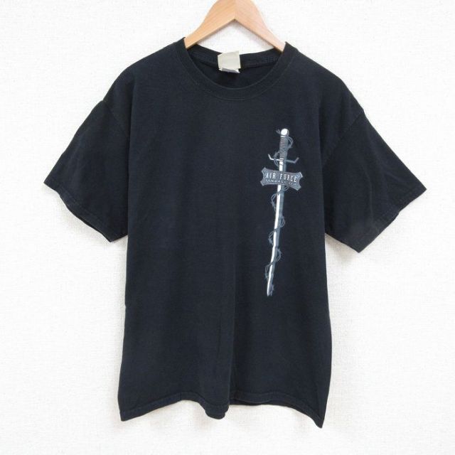 00s 半袖Tシャツ エアフォース ブラック L | 古着